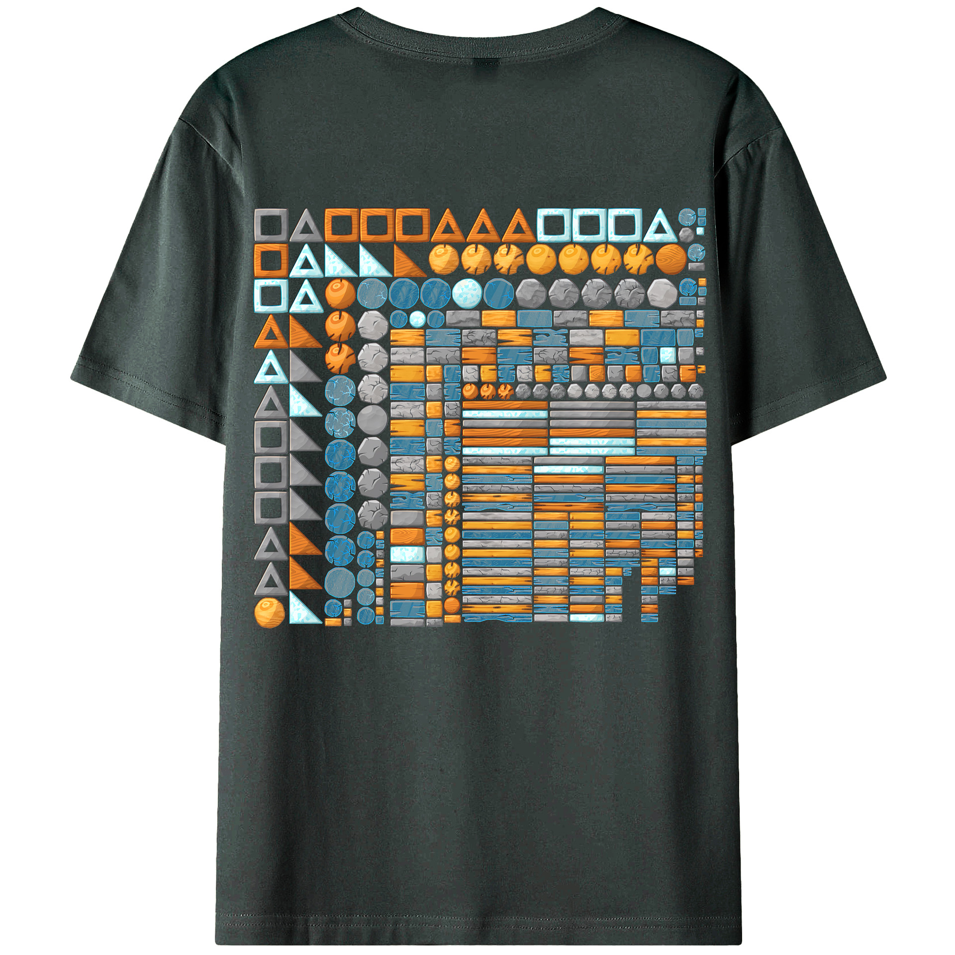 （画像用） Angry Birds アングリーバード 綿100％ メンズ半袖Tシャツ（バックプリント） 通気性